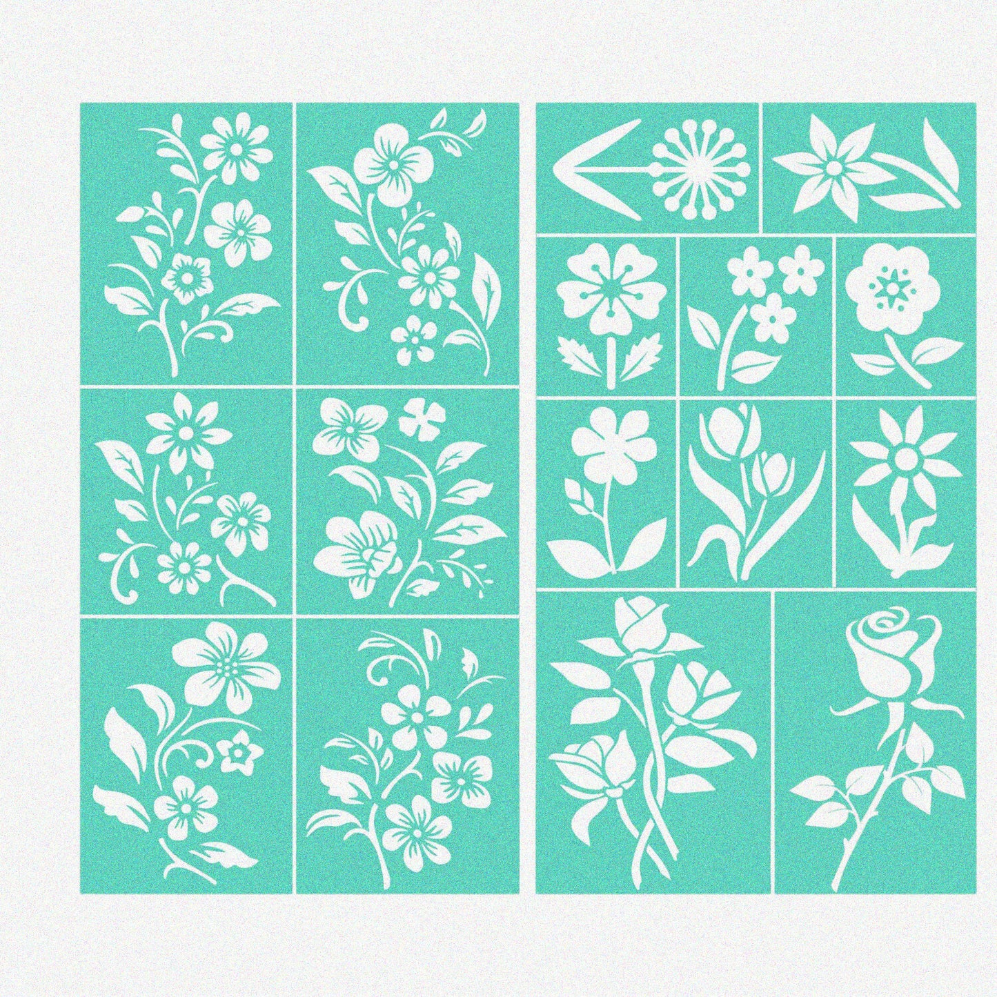 DIY Floral Screen Printing Kit with 2 Templates