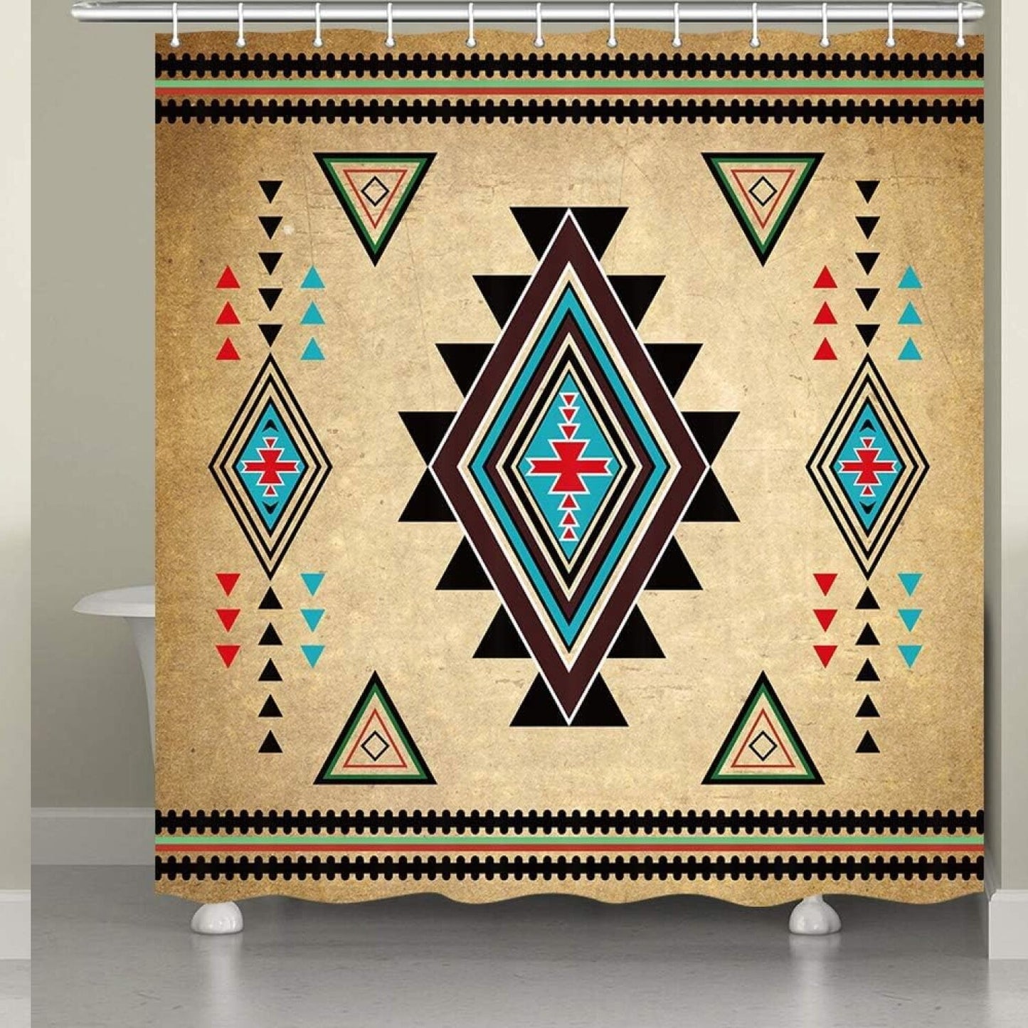 Southwest Shower Curtain 69x70 with Hooks