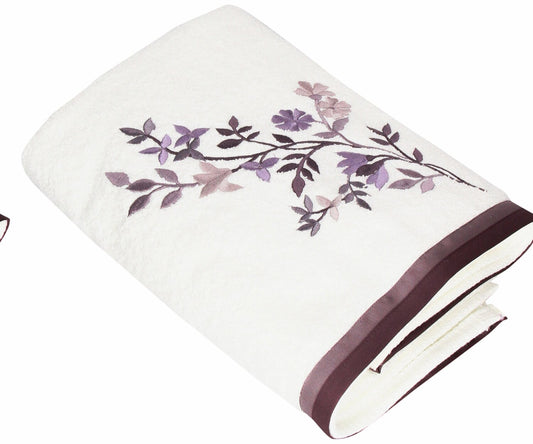 Bath Towel Soft Absorbent Cotton Floral Decor