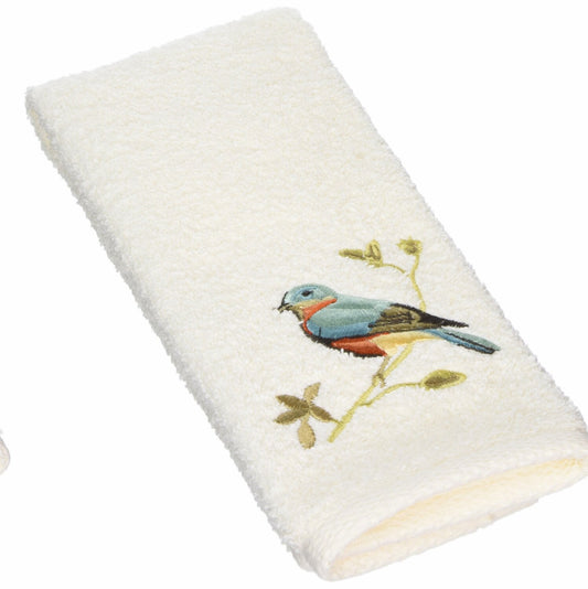 Fingertip Towel, Soft Cotton, Songbirds Collection