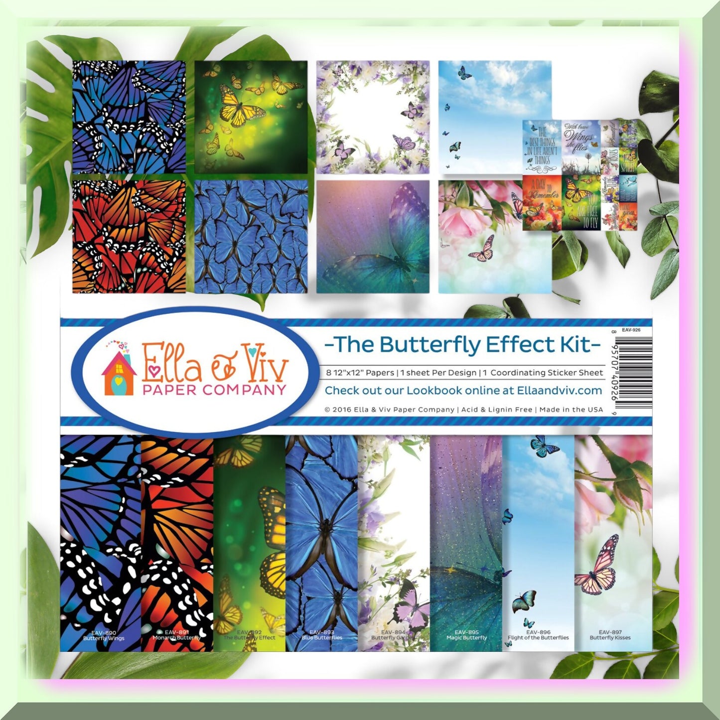Ella Viv Fluttering Memories Scrapbook Kit 12x12