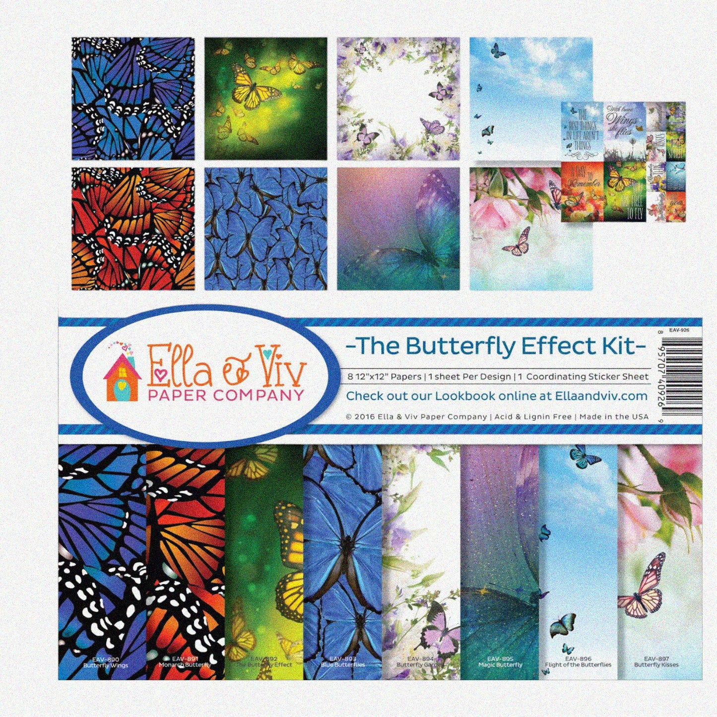 Ella Viv Fluttering Memories Scrapbook Kit 12x12
