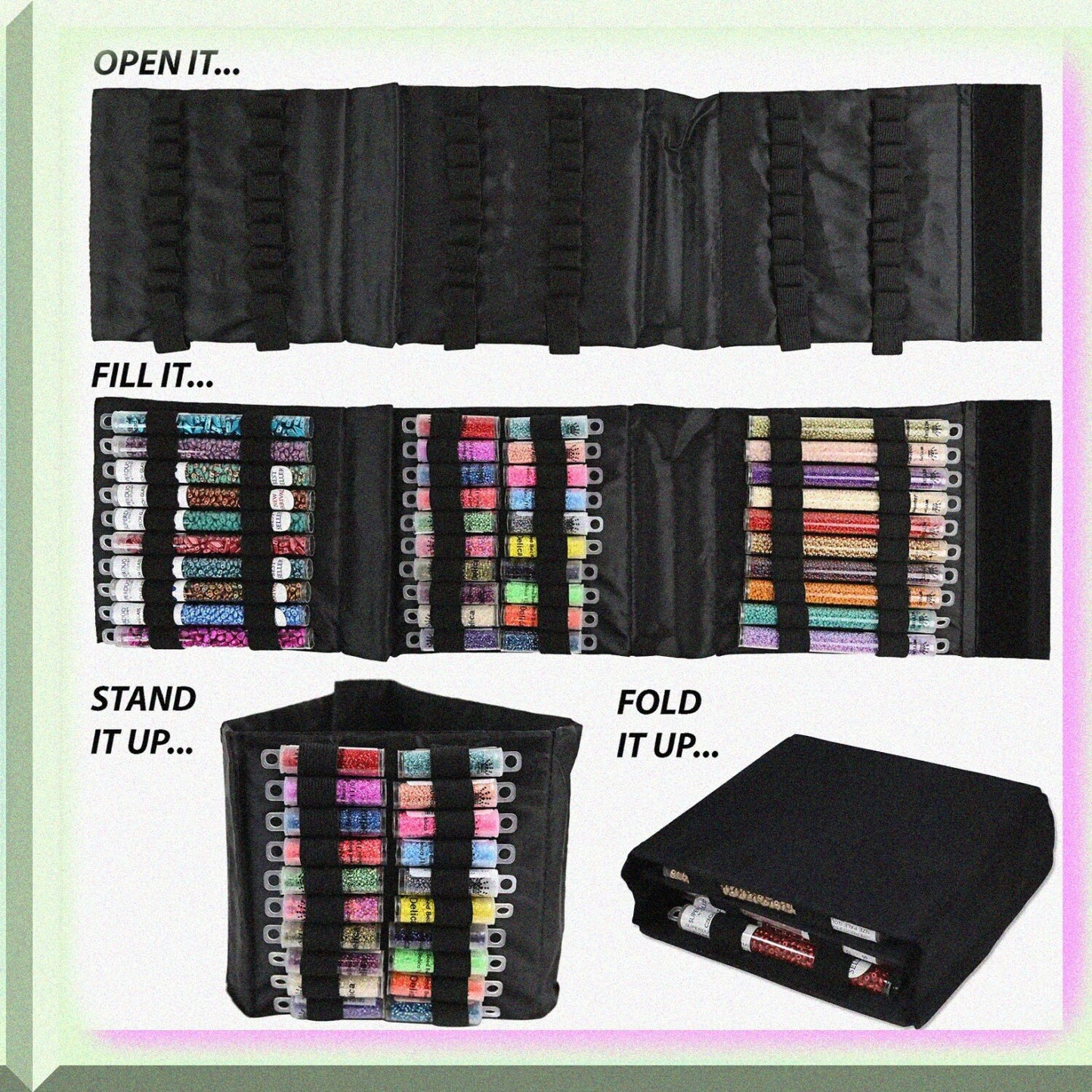 Bead Tube Tower Mini Storage Unit 6.5 Inches