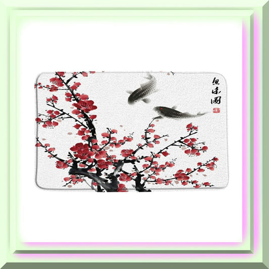 Cherry Blossoms Bath Mat 17.7 x 29.5 Inch