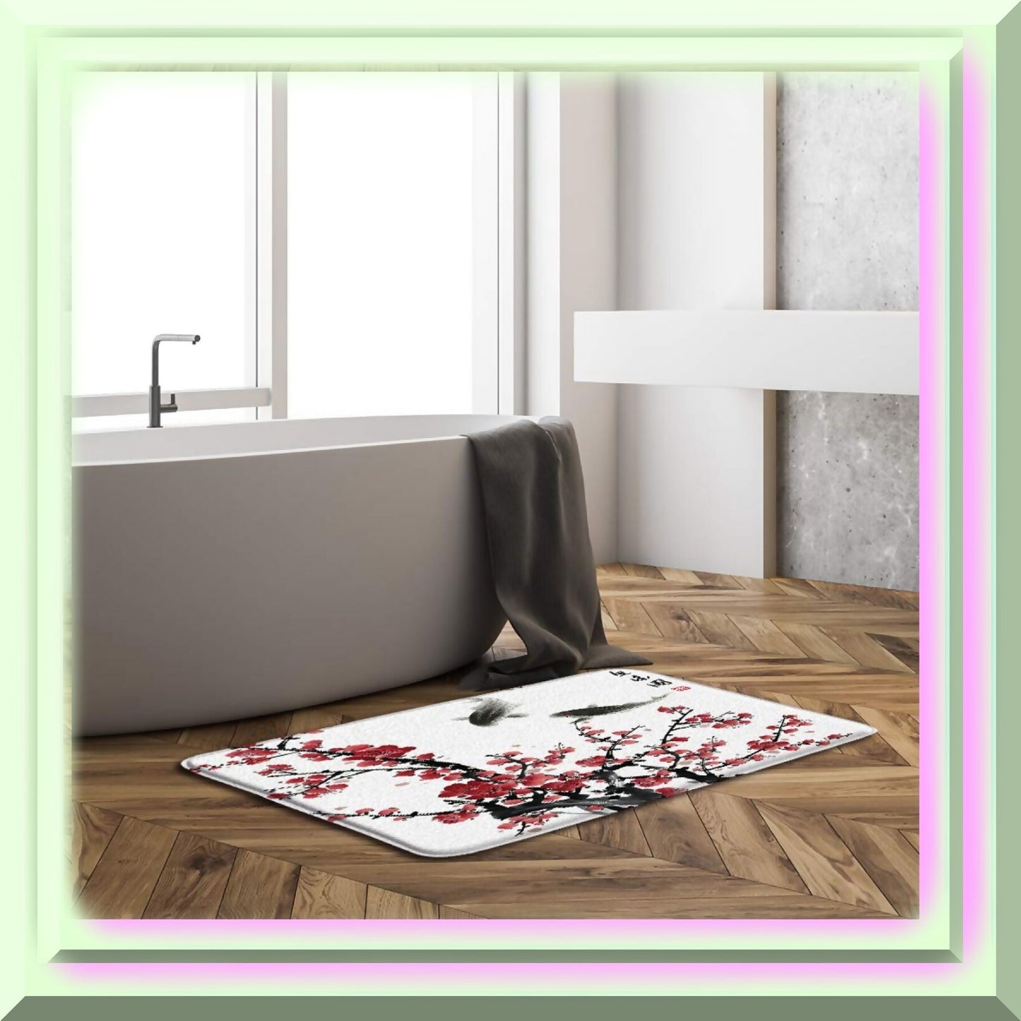Cherry Blossoms Bath Mat 17.7 x 29.5 Inch