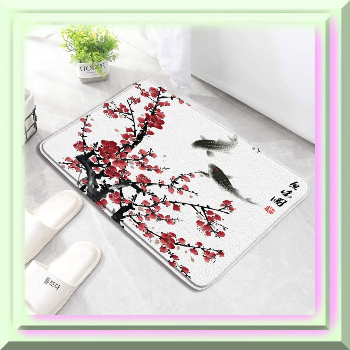 Cherry Blossoms Bath Mat 17.7 x 29.5 Inch