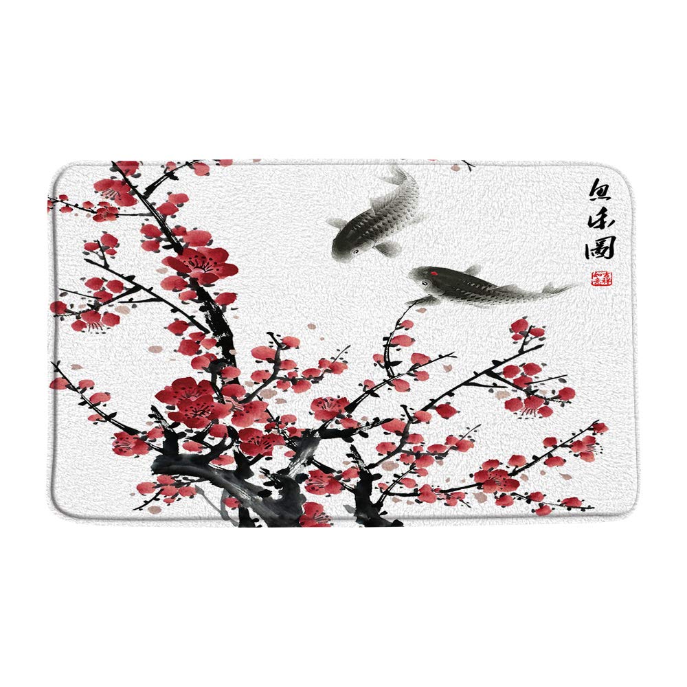 Cherry Blossoms Bath Mat 17.7 x 29.5 Inch