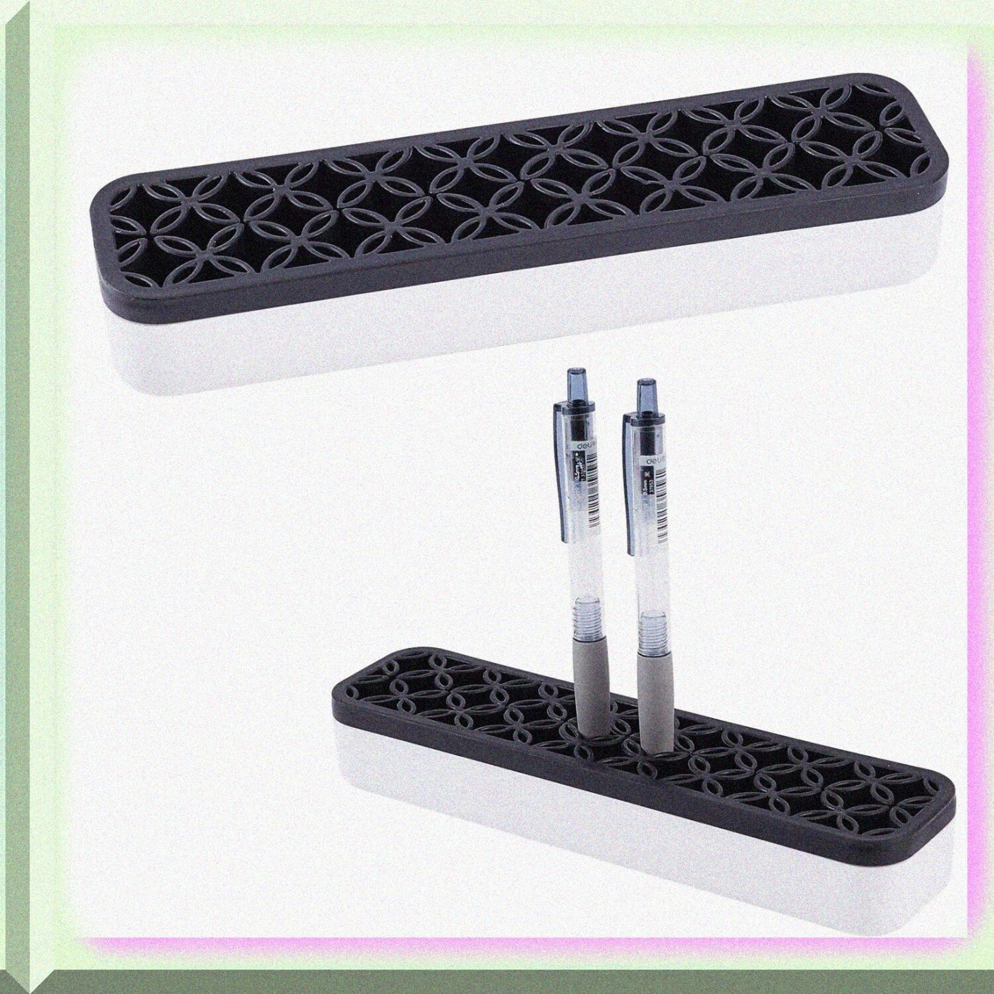 Silicone Desktop Organizer for Makeup Brushes Black