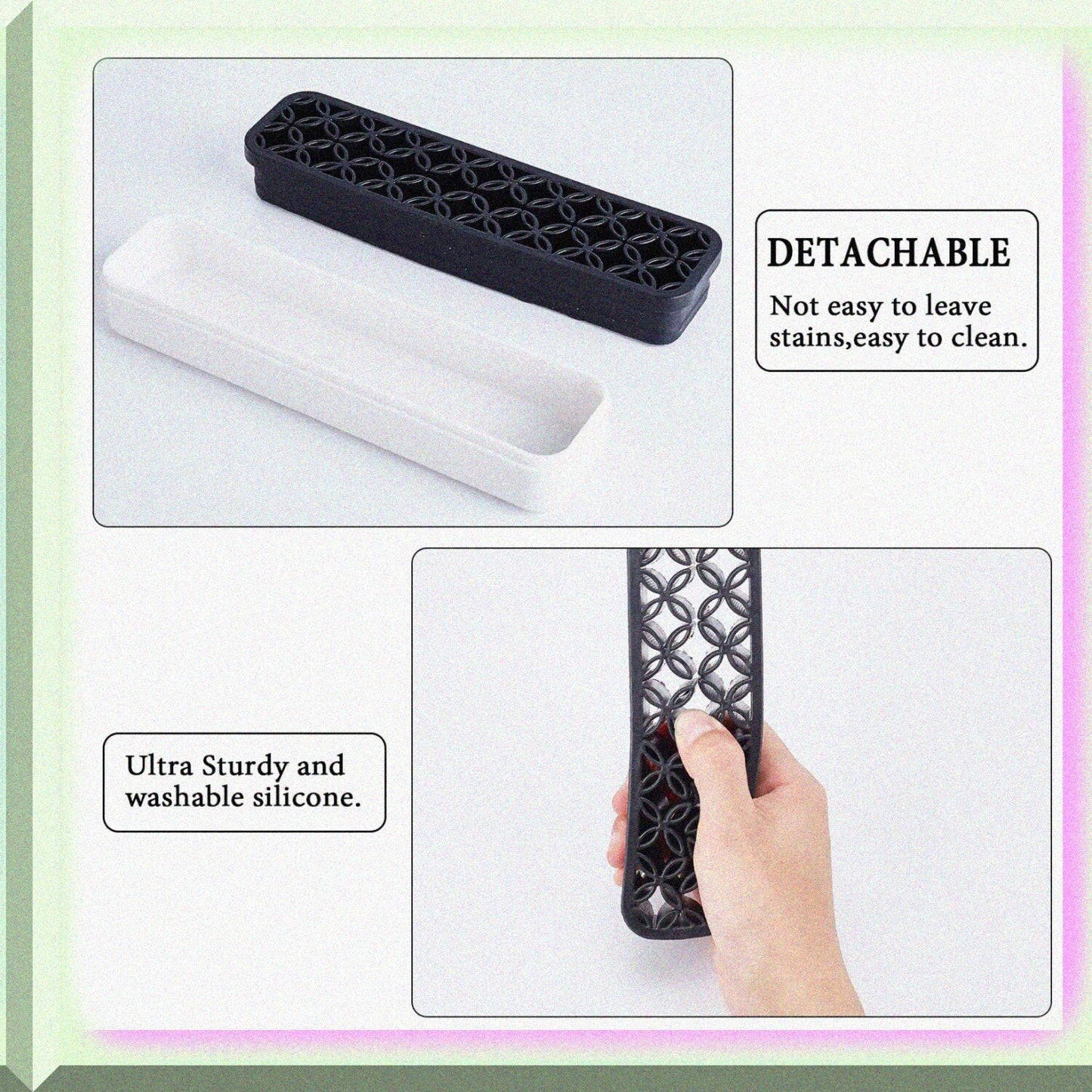 Silicone Desktop Organizer for Makeup Brushes Black