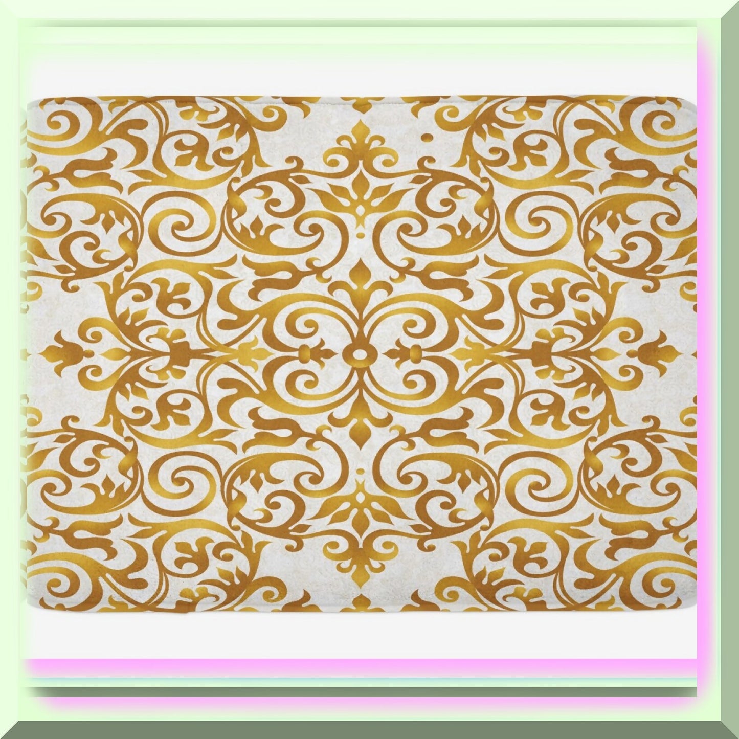 Victorian Lace Bath Mat 30x20 White