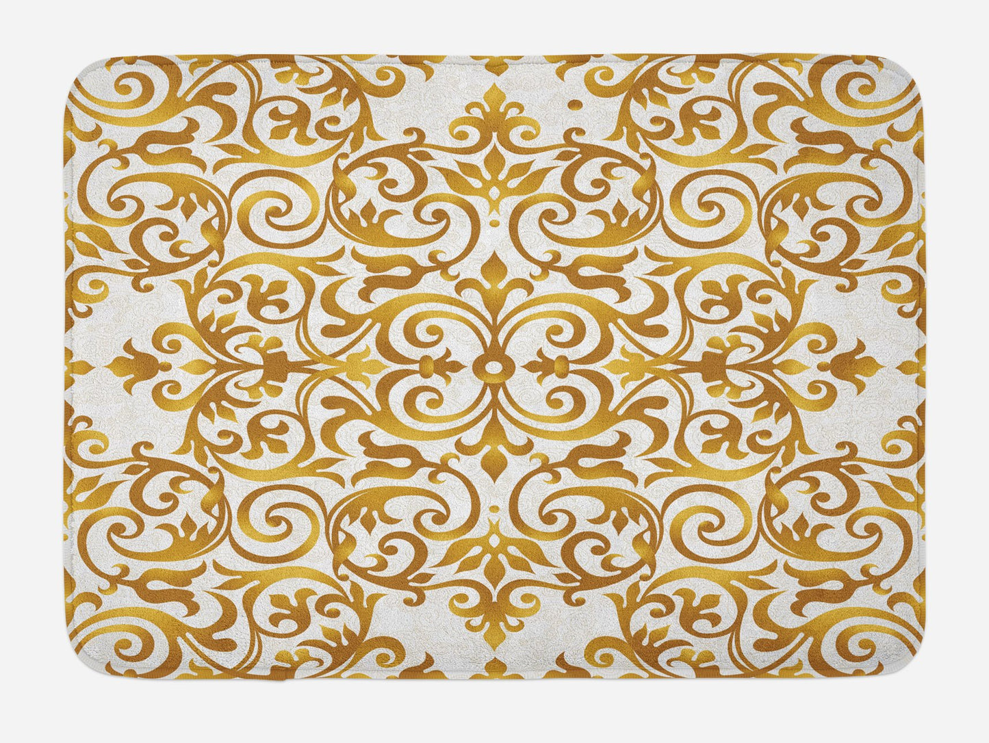 Victorian Lace Bath Mat 30x20 White