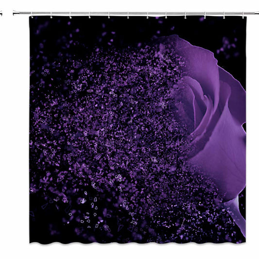 Purple Rose Shower Curtain 70x70 Inches Polyester