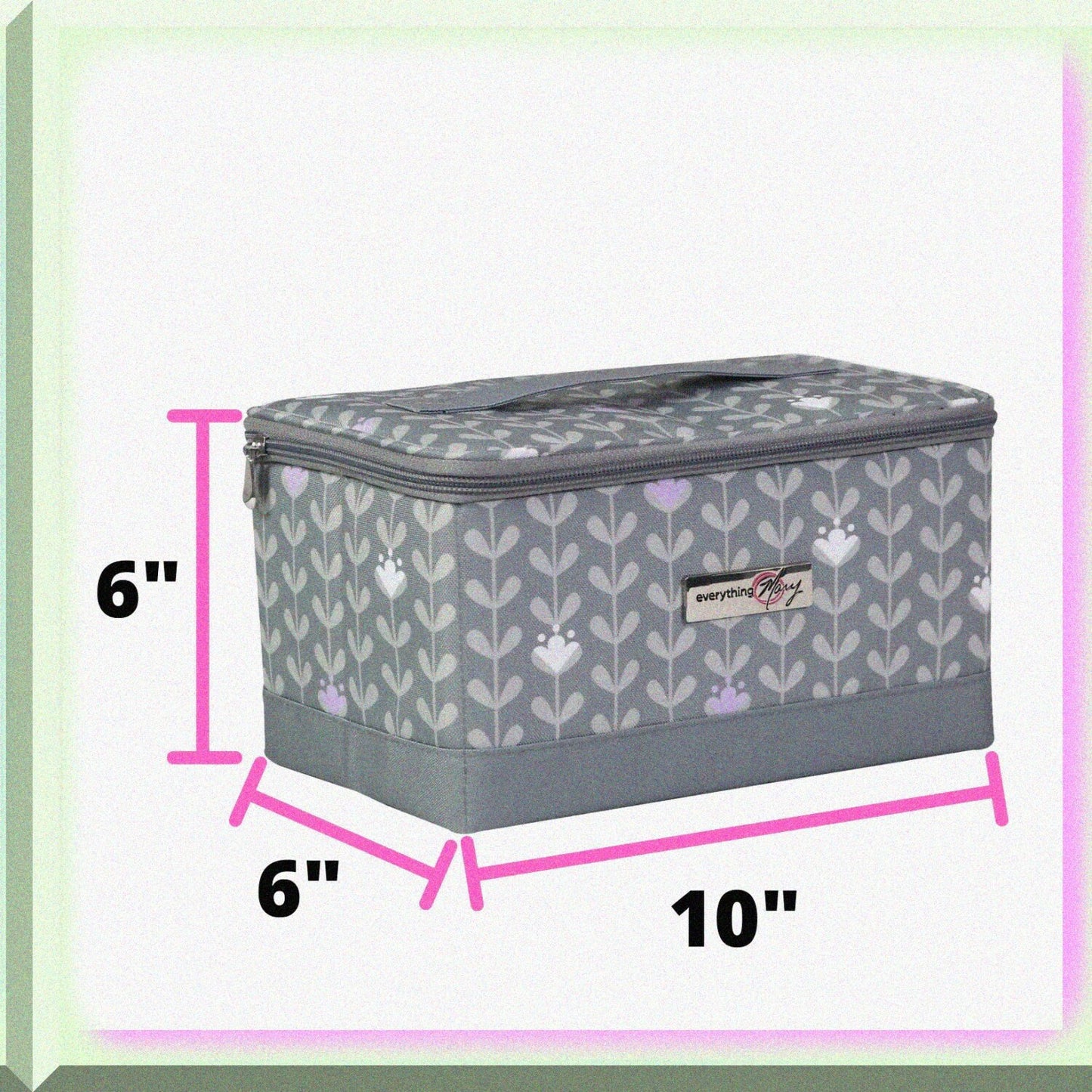 Purple Sewing Kit Organizer Box with Storage Pocket