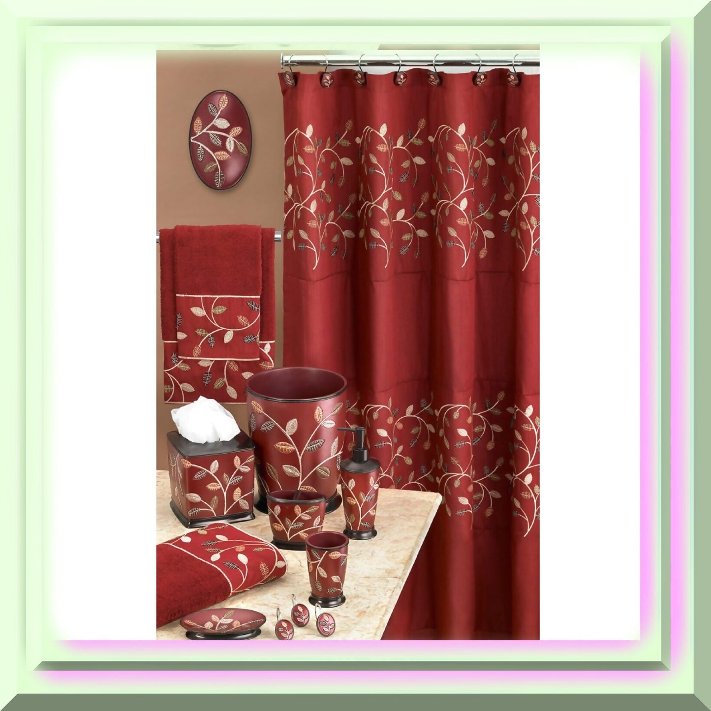 Aubury Collection Burgundy Rug