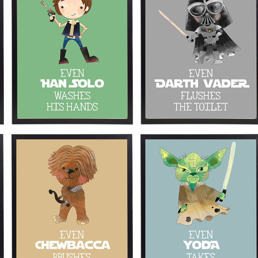 Bathroom Wall Art Decor Set of Four 8x10in