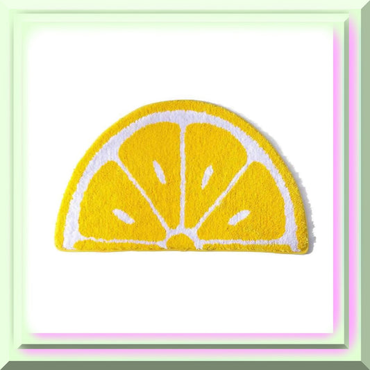 Rainbow/Lemon Rug Carpet Non-Slip Water Absorption 17.7x25.6cm