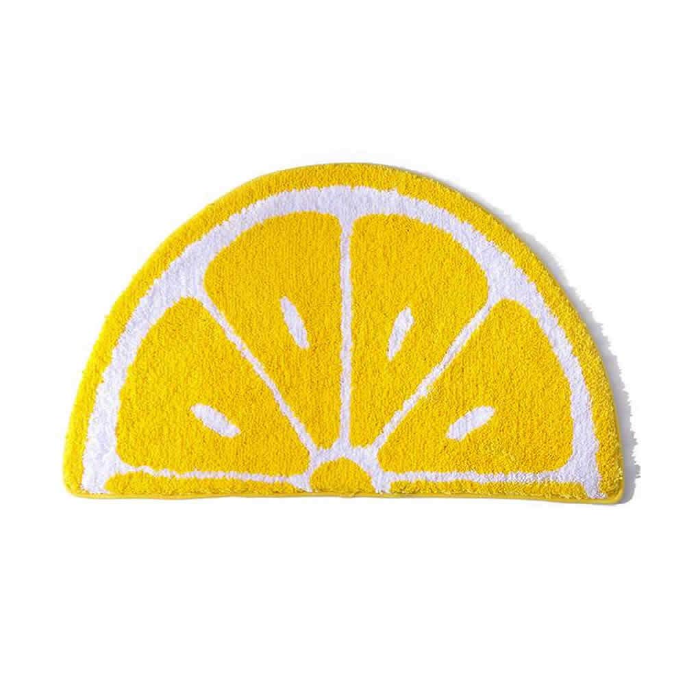 Rainbow/Lemon Rug Carpet Non-Slip Water Absorption 17.7x25.6cm