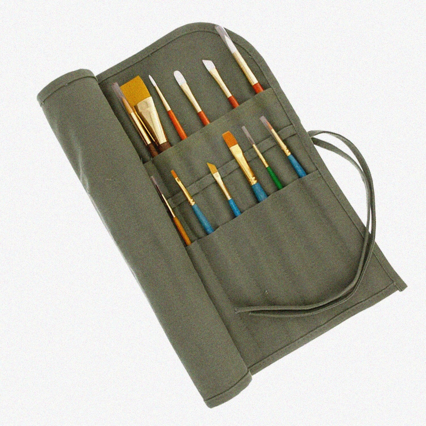 Canvas Paint Brush Holder Storage Organizer Roll-Up Case Bag