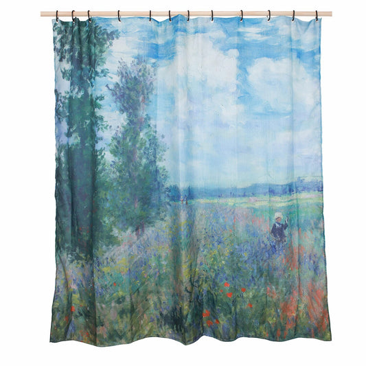 Abstract Art Poppy Field Waterproof Shower Curtain 72"x72"