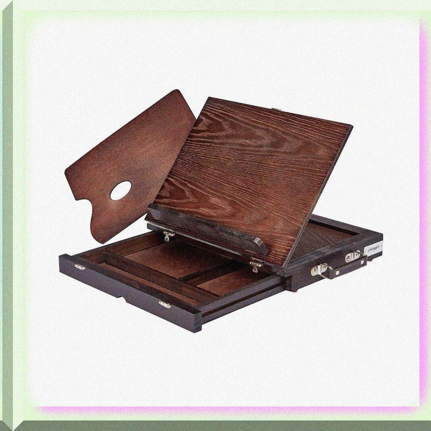 Adjustable Wood Tabletop Easel with Storage Drawer and Paint Palette
