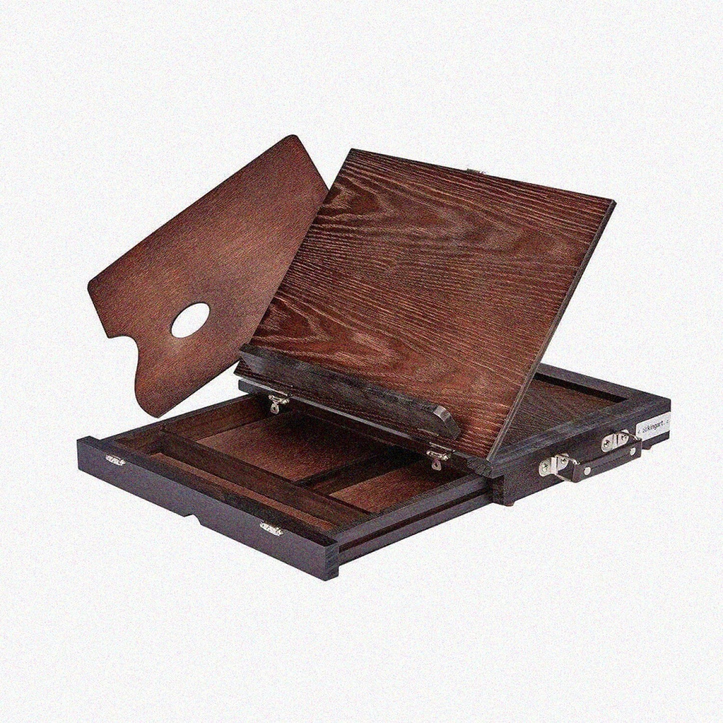 Adjustable Wood Tabletop Easel with Storage Drawer and Paint Palette