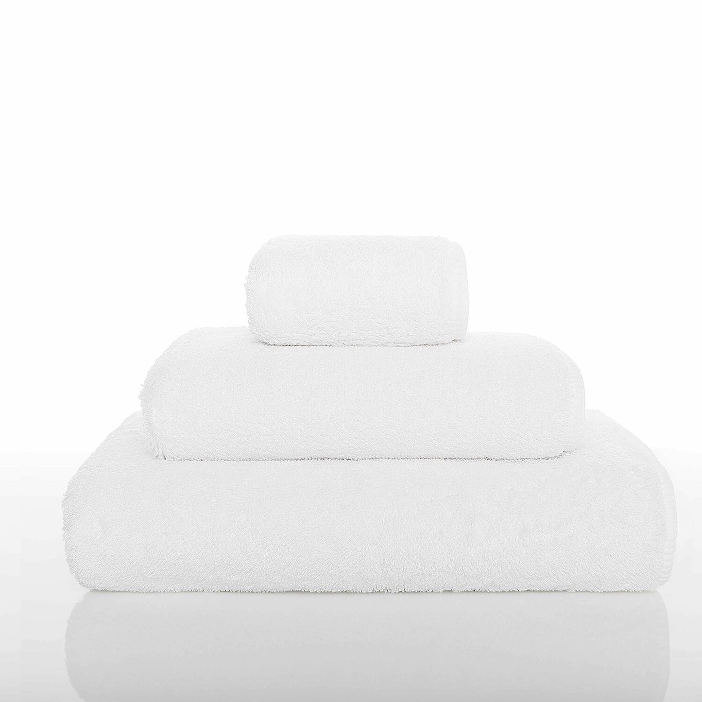 Long Double Loop Towels Wash Cloth 12"x12" White