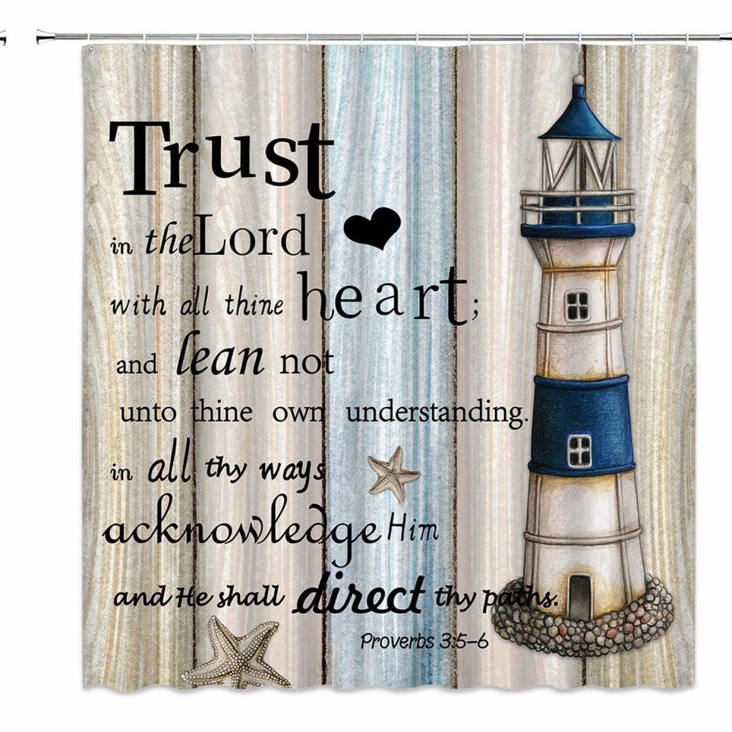 Lighthouse Nautical Shower Curtain 70" x 70"