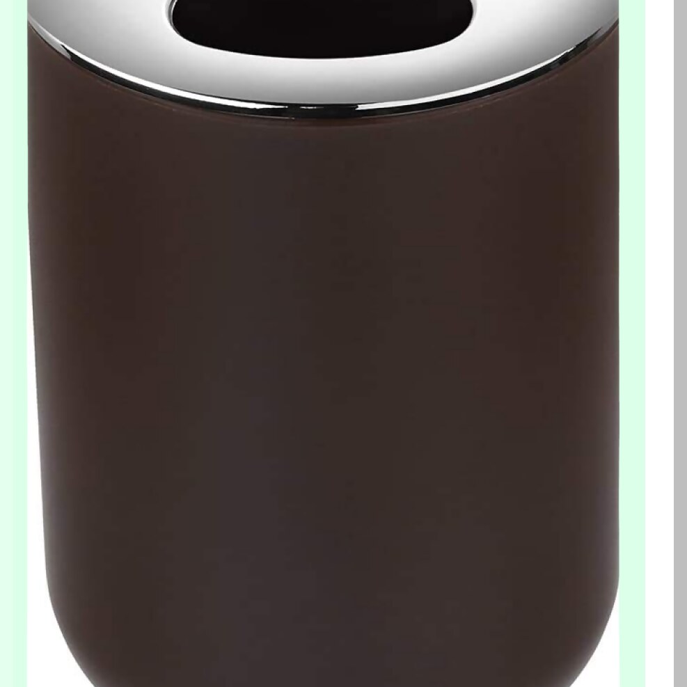 6 Pcs Plastic Bathroom Accessory Set Brown