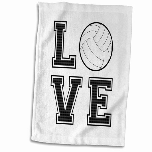 3D Rose Love Volleyball Hand Towel 15" x 22"