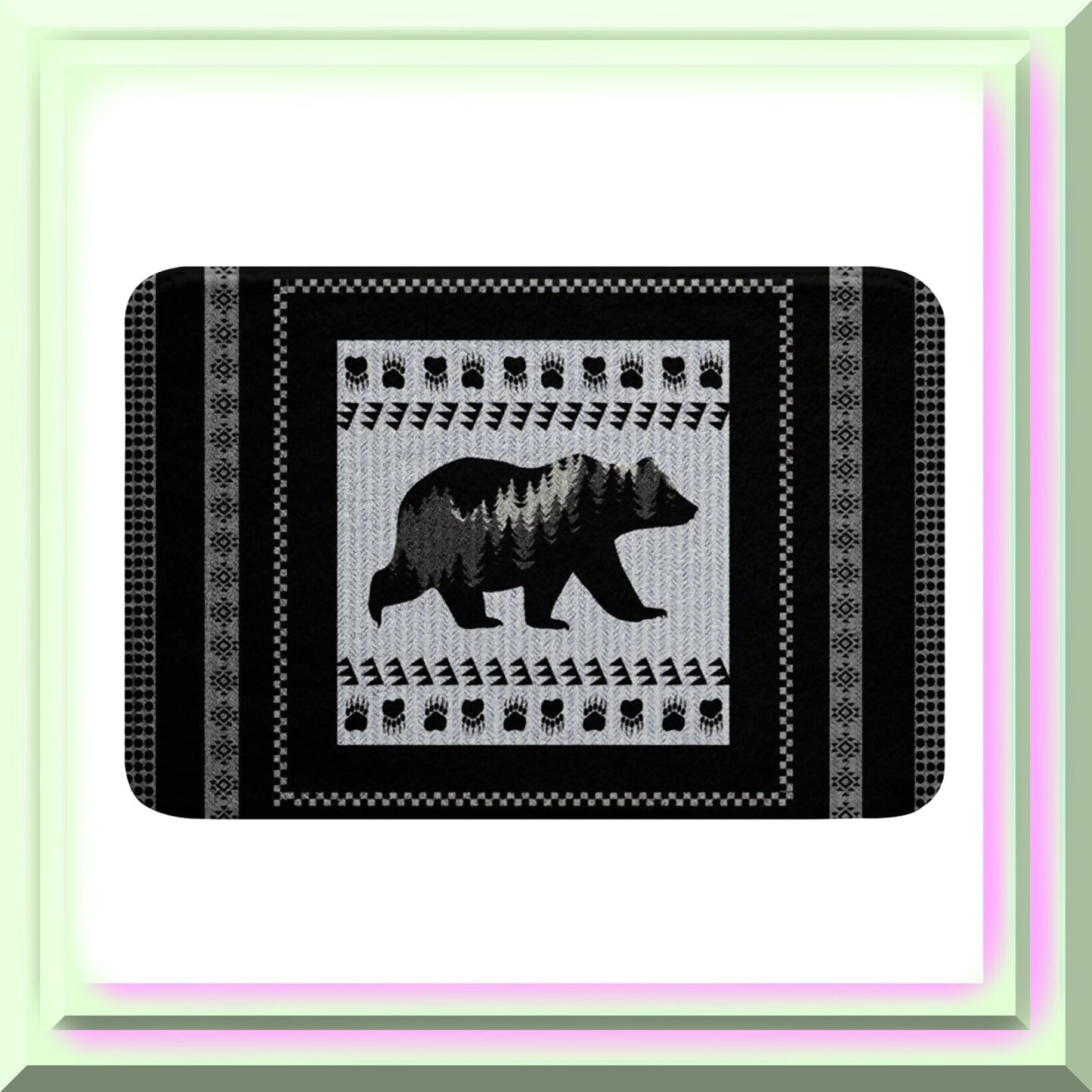 Bear Farmhouse Microfiber Bath Rug 20"x32"