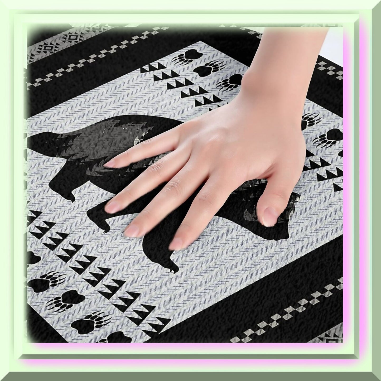 Bear Farmhouse Microfiber Bath Rug 20"x32"