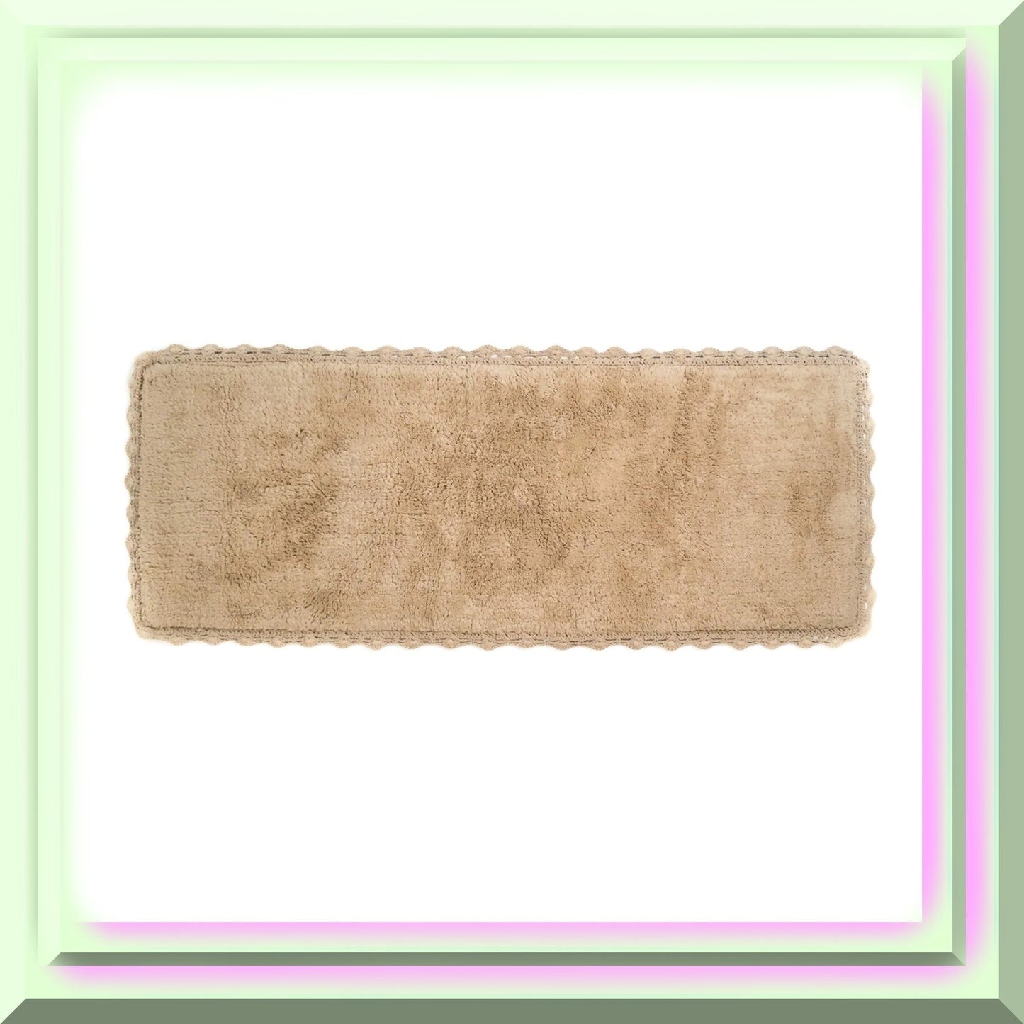 Crochet Bath Runner 22x60 White