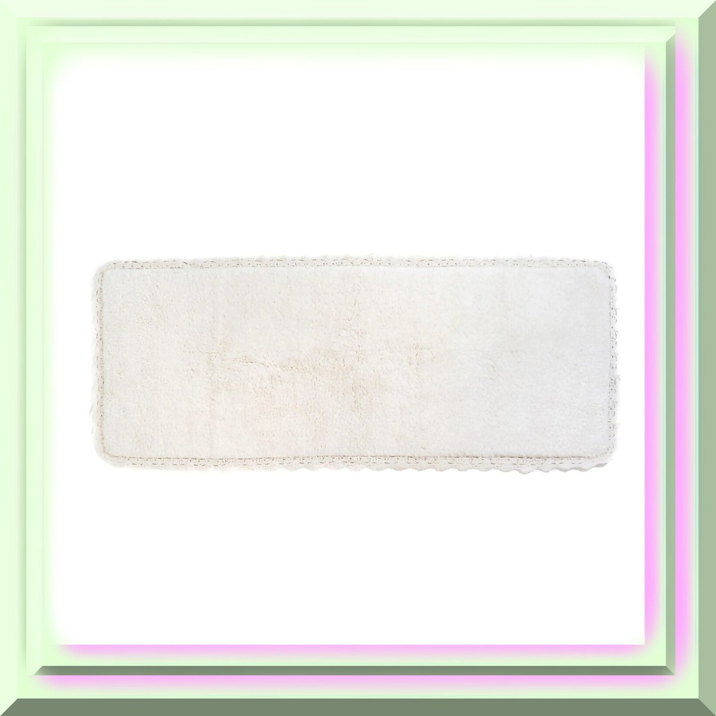 Crochet Bath Runner 22x60 White