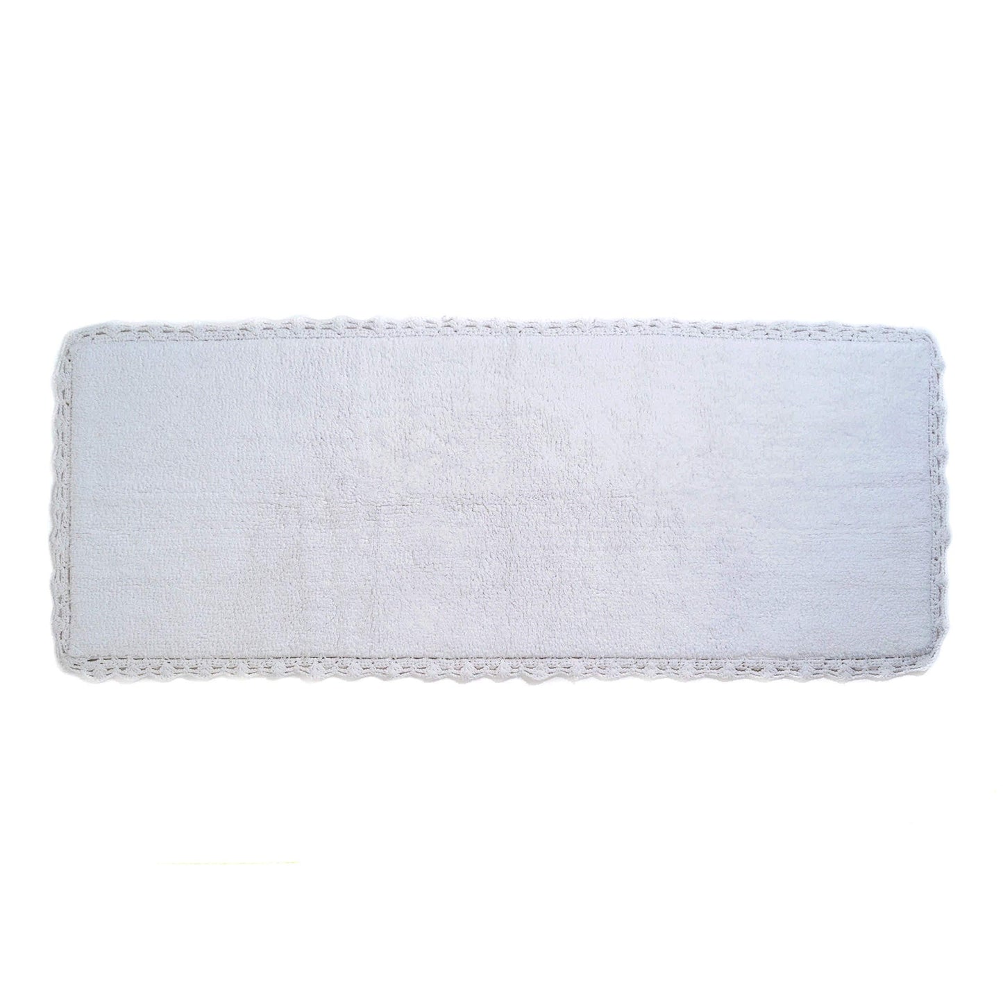 Crochet Bath Runner 22x60 White