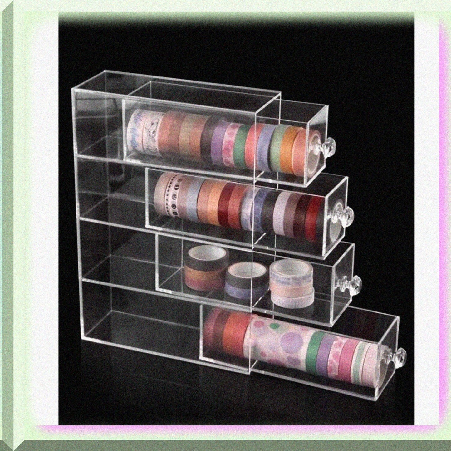 4-Drawer Clear Acrylic Storage Box Organizer