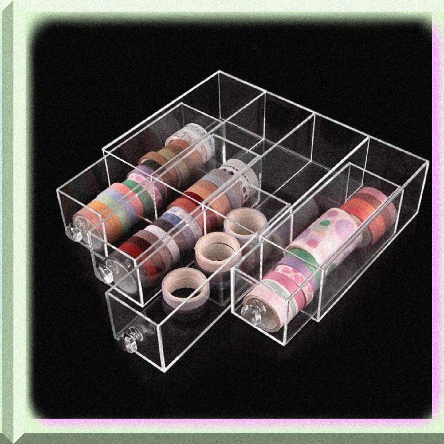 4-Drawer Clear Acrylic Storage Box Organizer