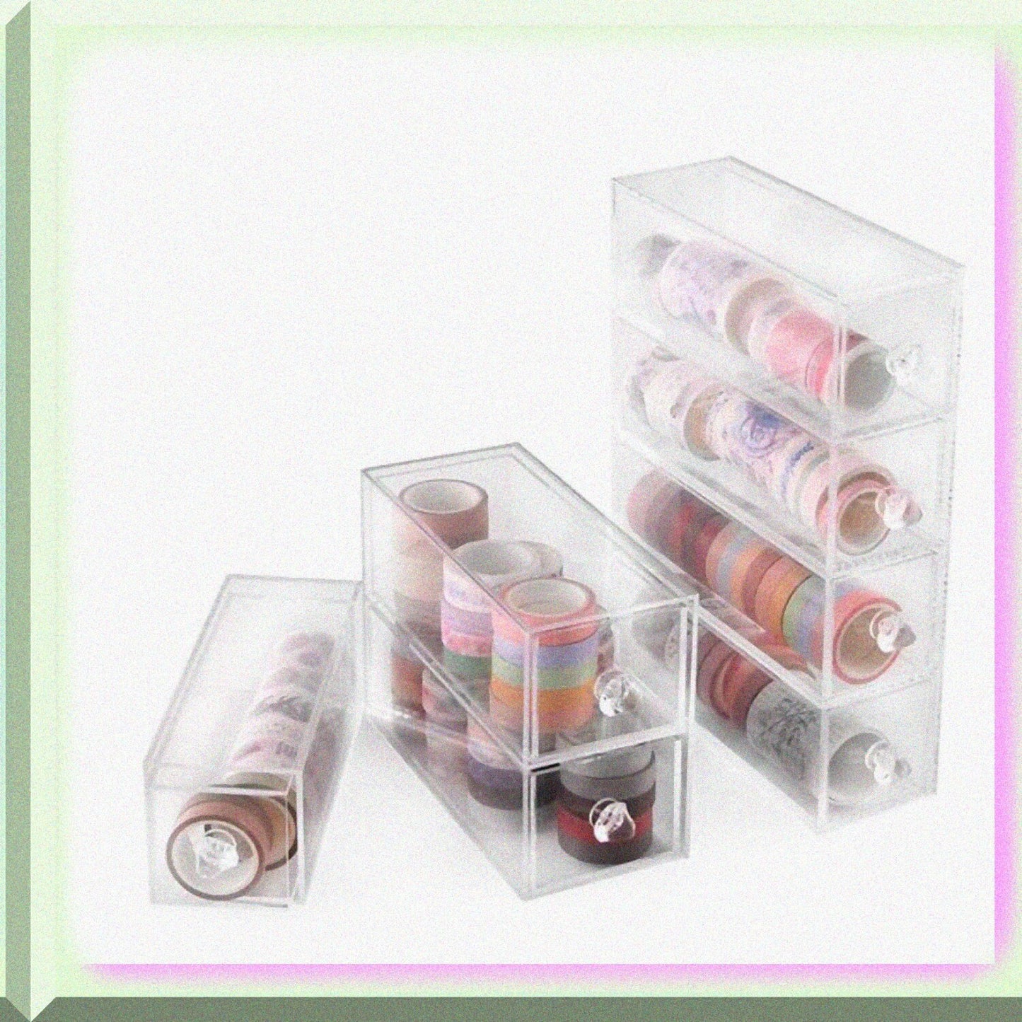 4-Drawer Clear Acrylic Storage Box Organizer