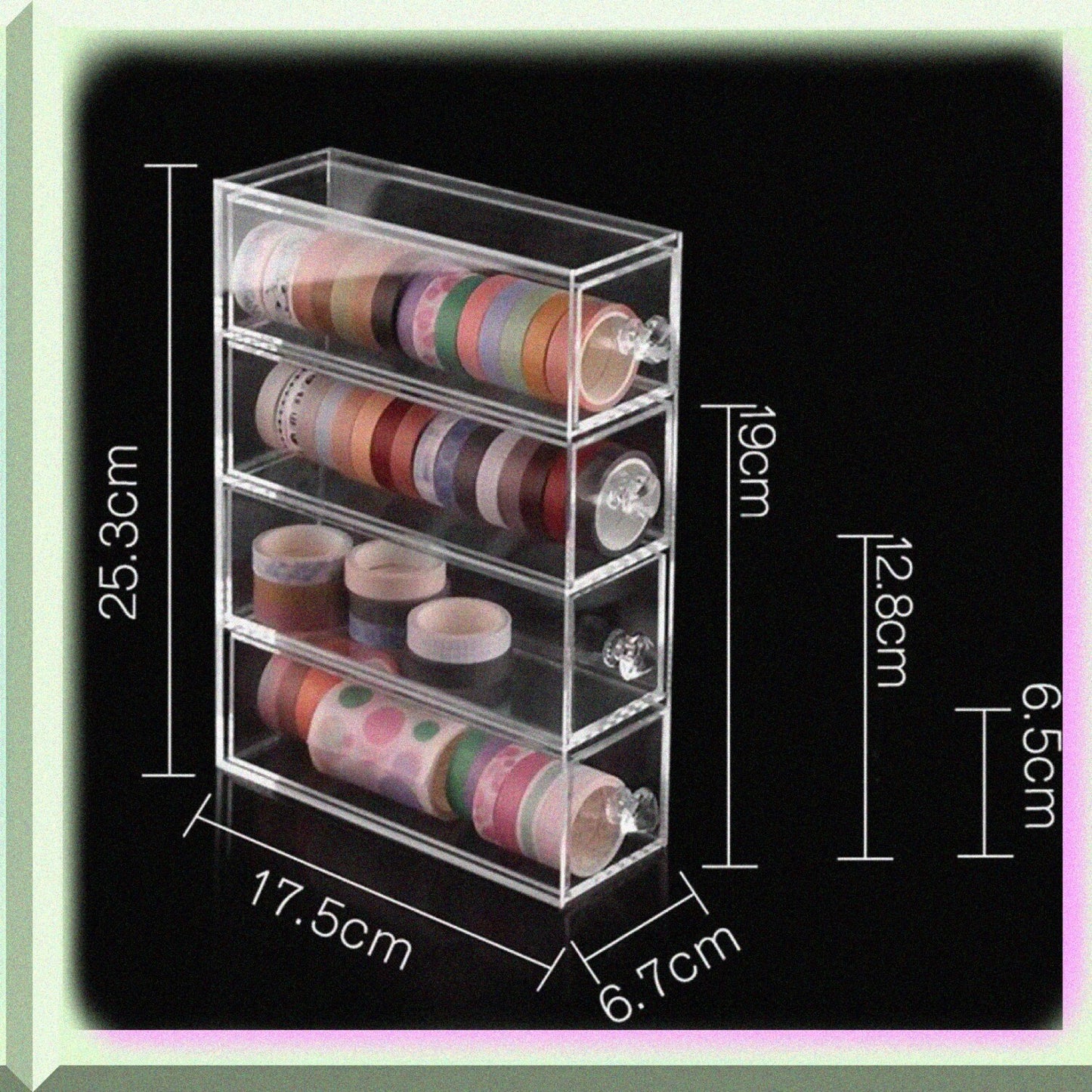 4-Drawer Clear Acrylic Storage Box Organizer