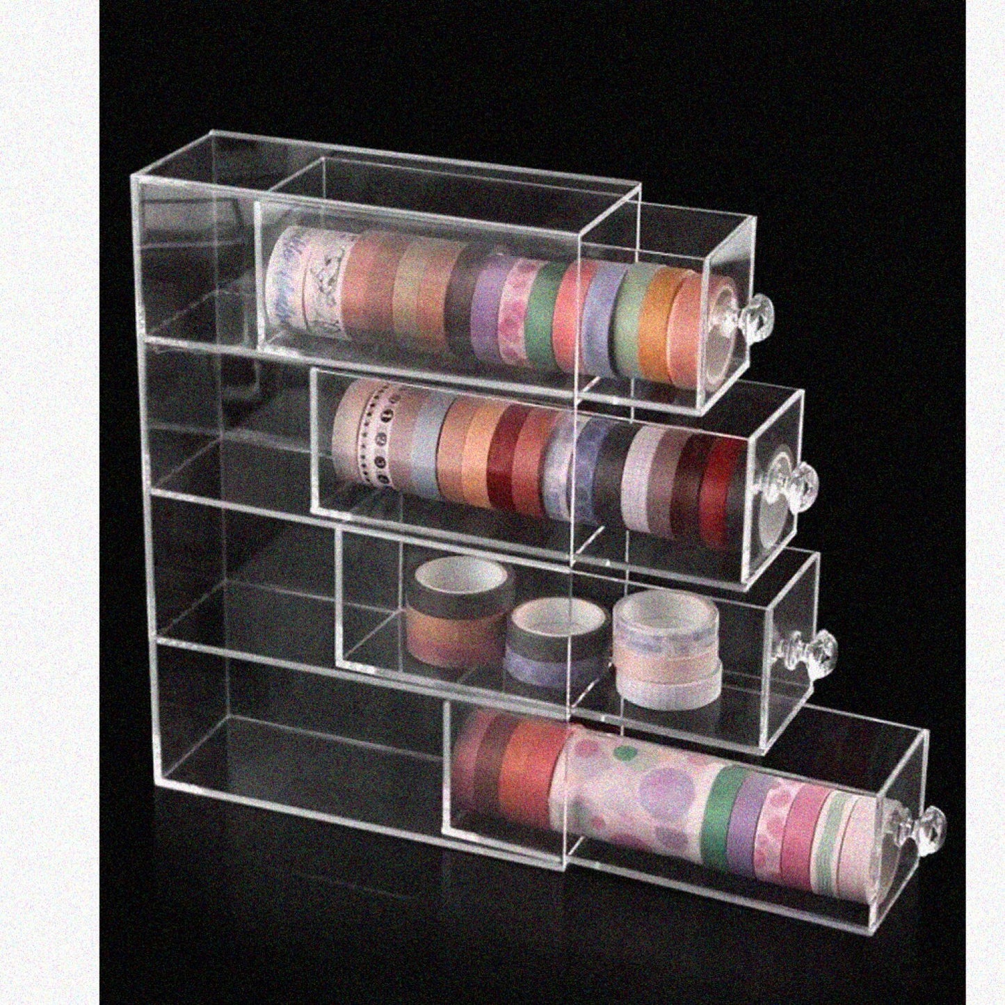 4-Drawer Clear Acrylic Storage Box Organizer