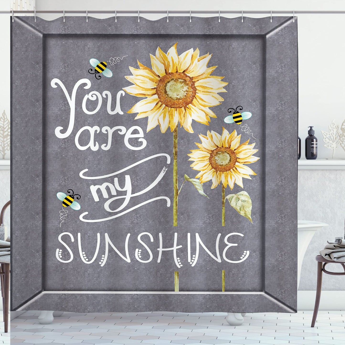 You Are My Sunshine Shower Curtain 69x70 Inches