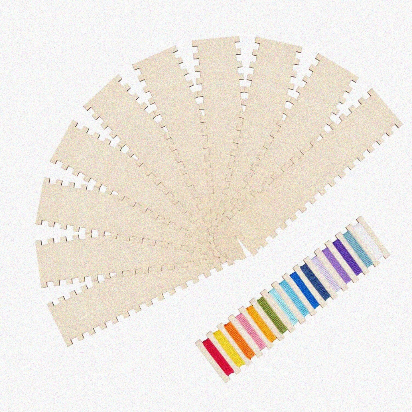 10PCS Wooden Thread Organizer with 15 Slots