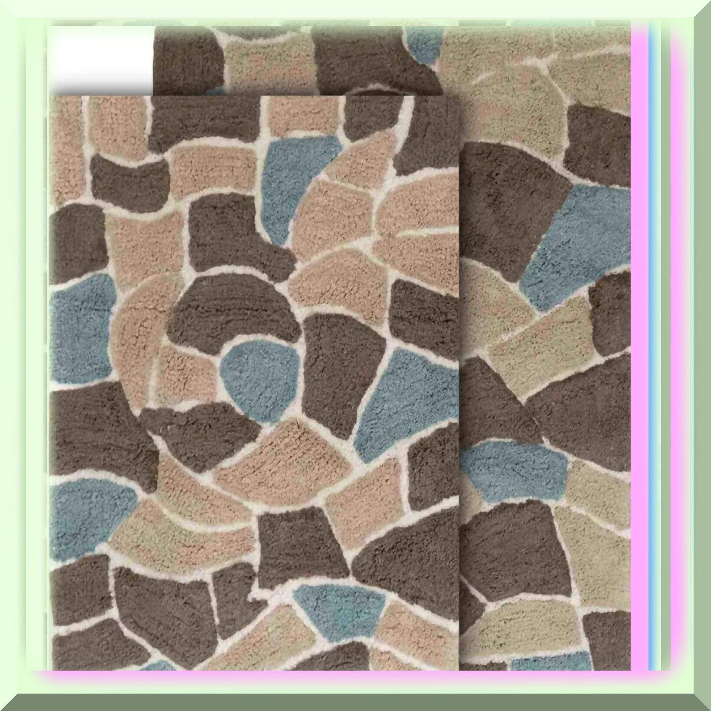 Boulder 2-Piece Bath Rug Set Slate