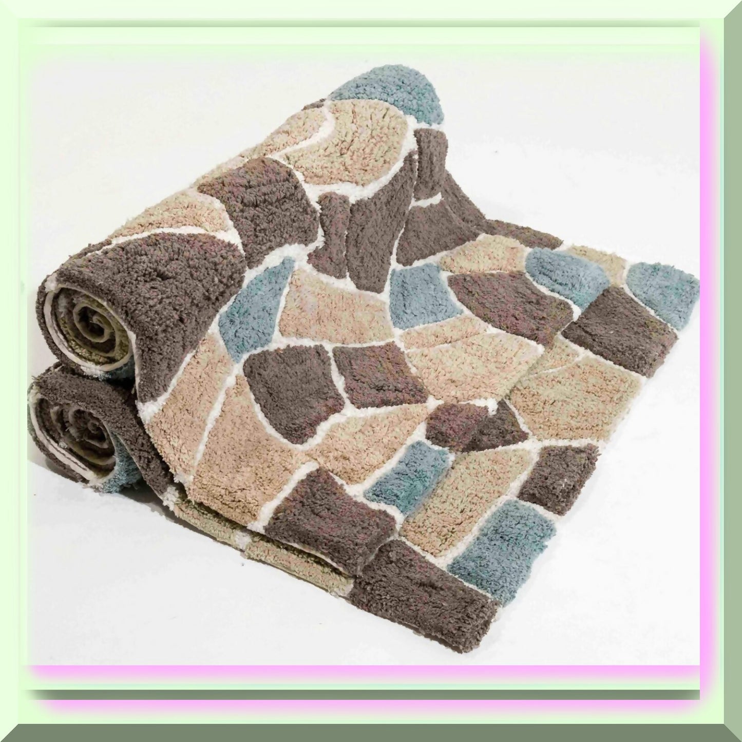 Boulder 2-Piece Bath Rug Set Slate
