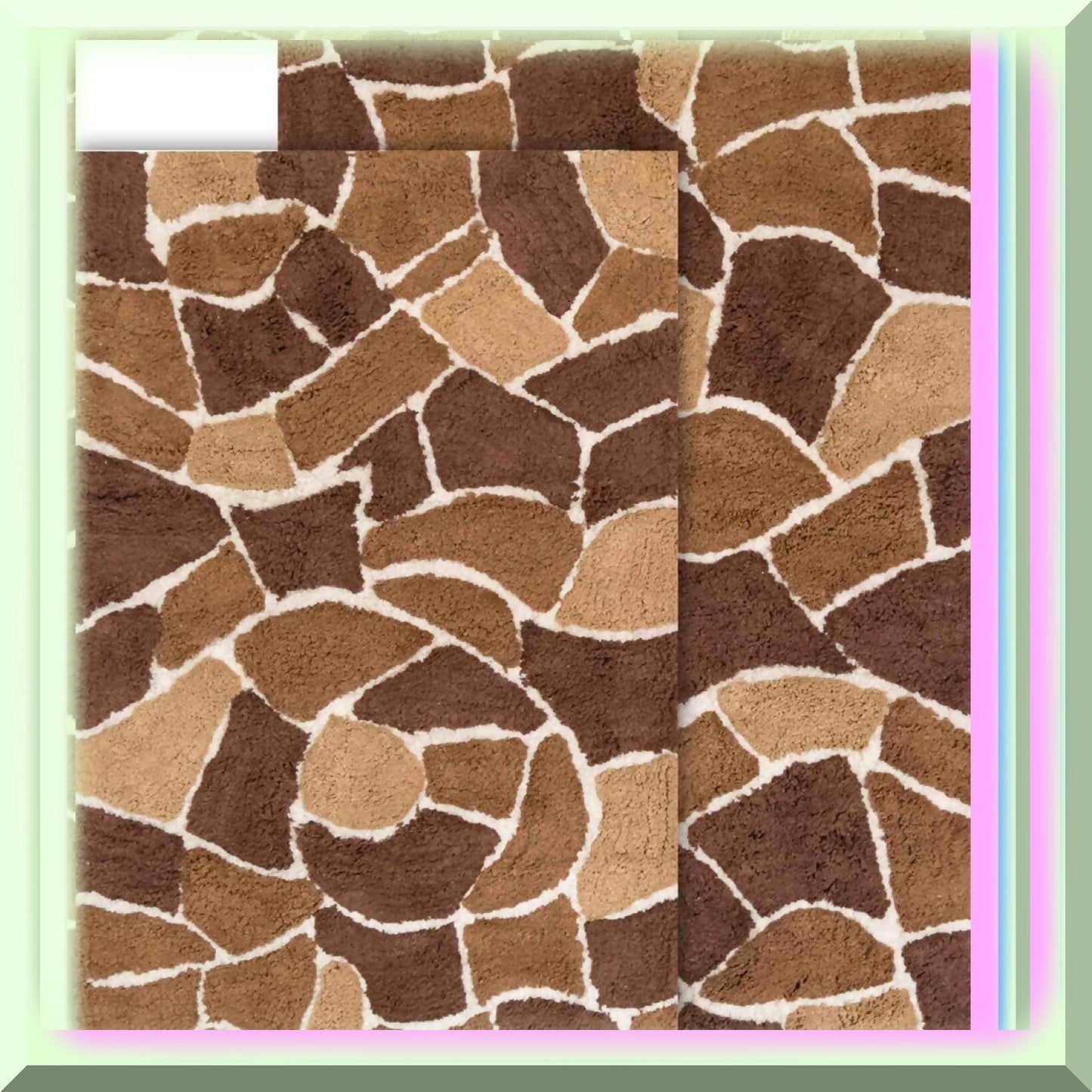 Boulder 2-Piece Bath Rug Set Brown