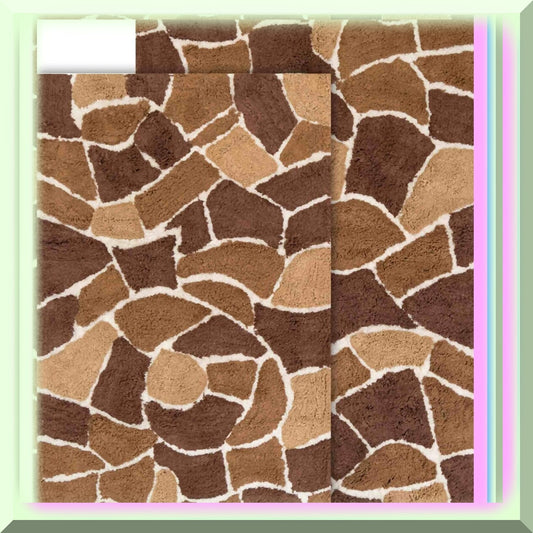 Boulder 2-Piece Bath Rug Set Brown
