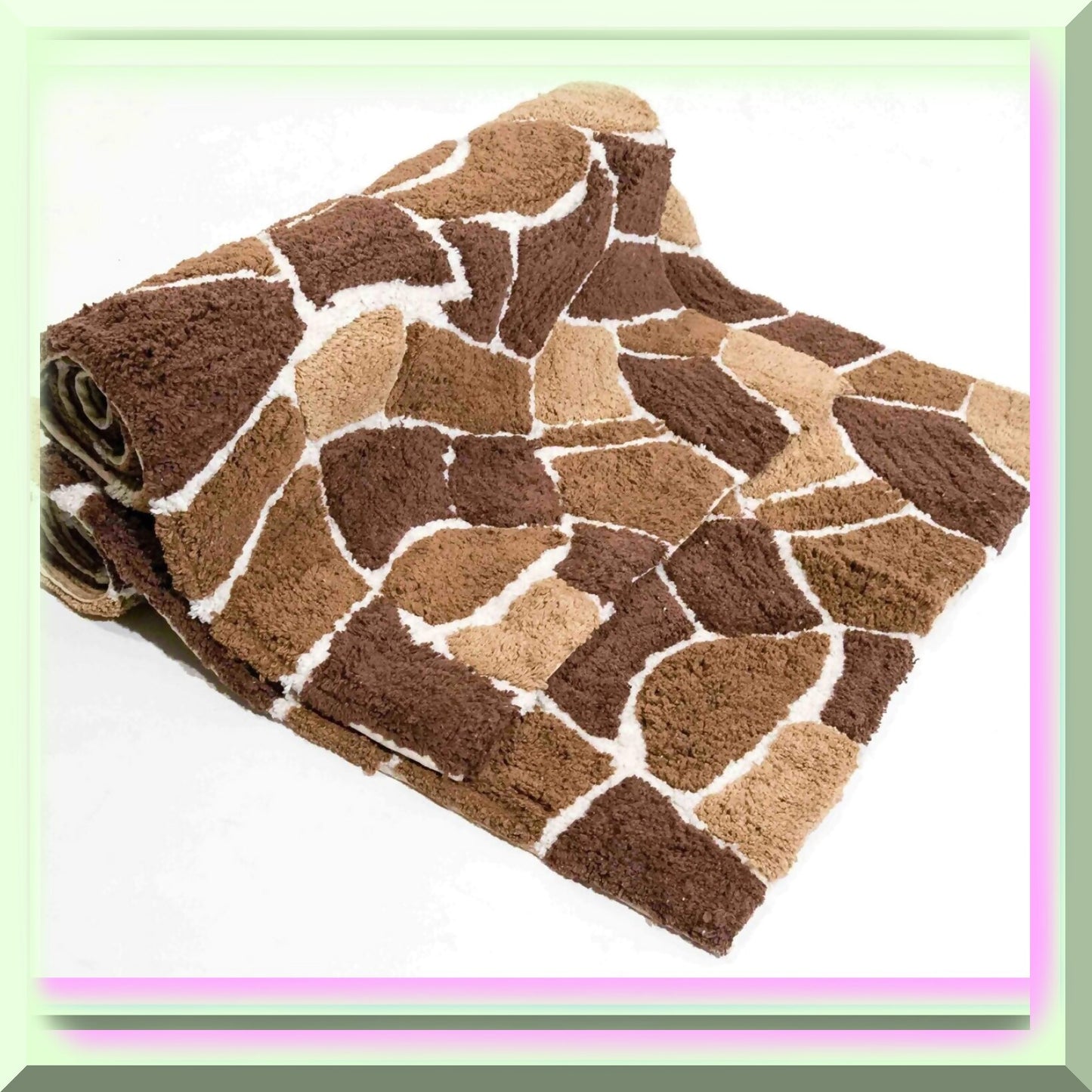 Boulder 2-Piece Bath Rug Set Brown