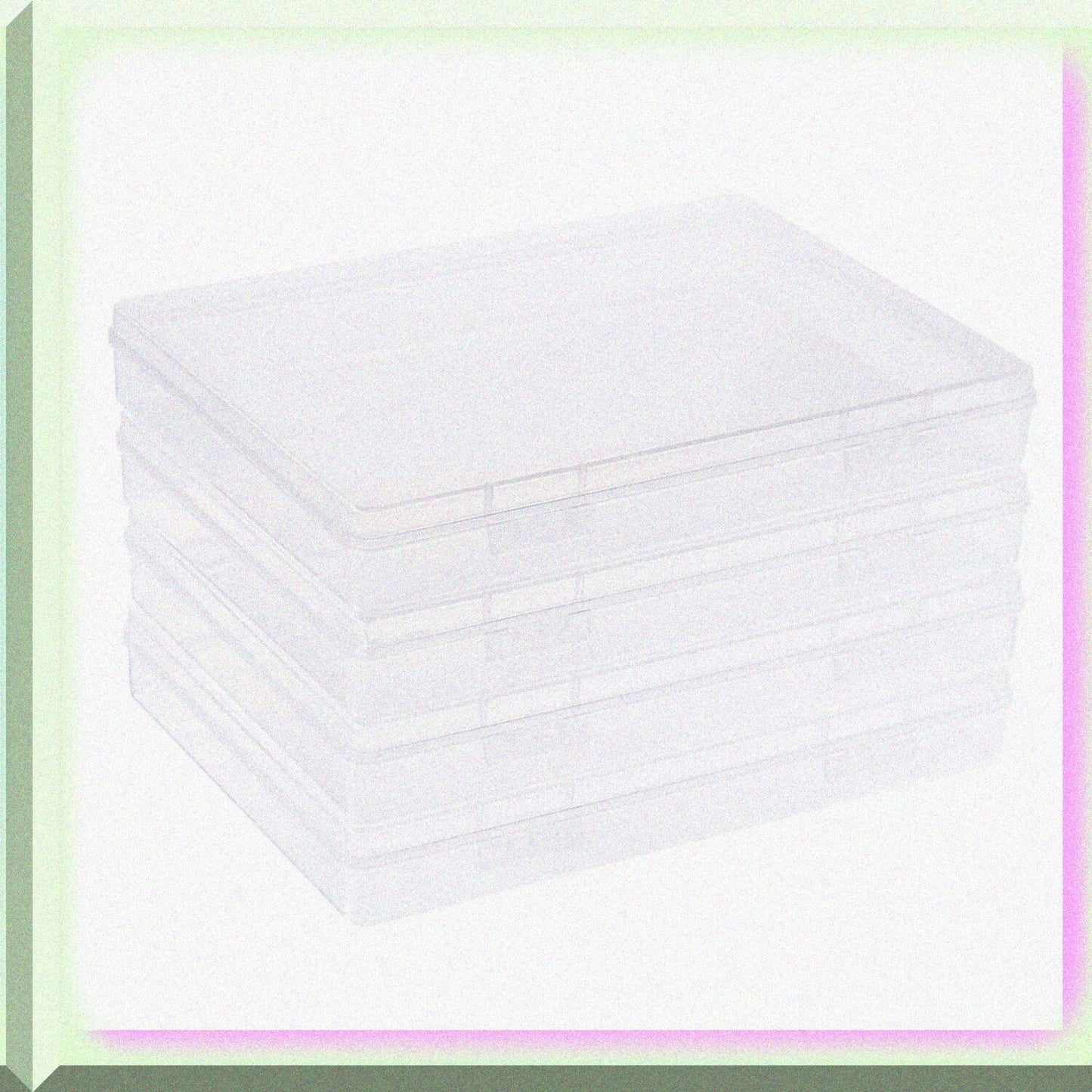 4 Pack Large Rectangle Clear Plastic Storage Containers