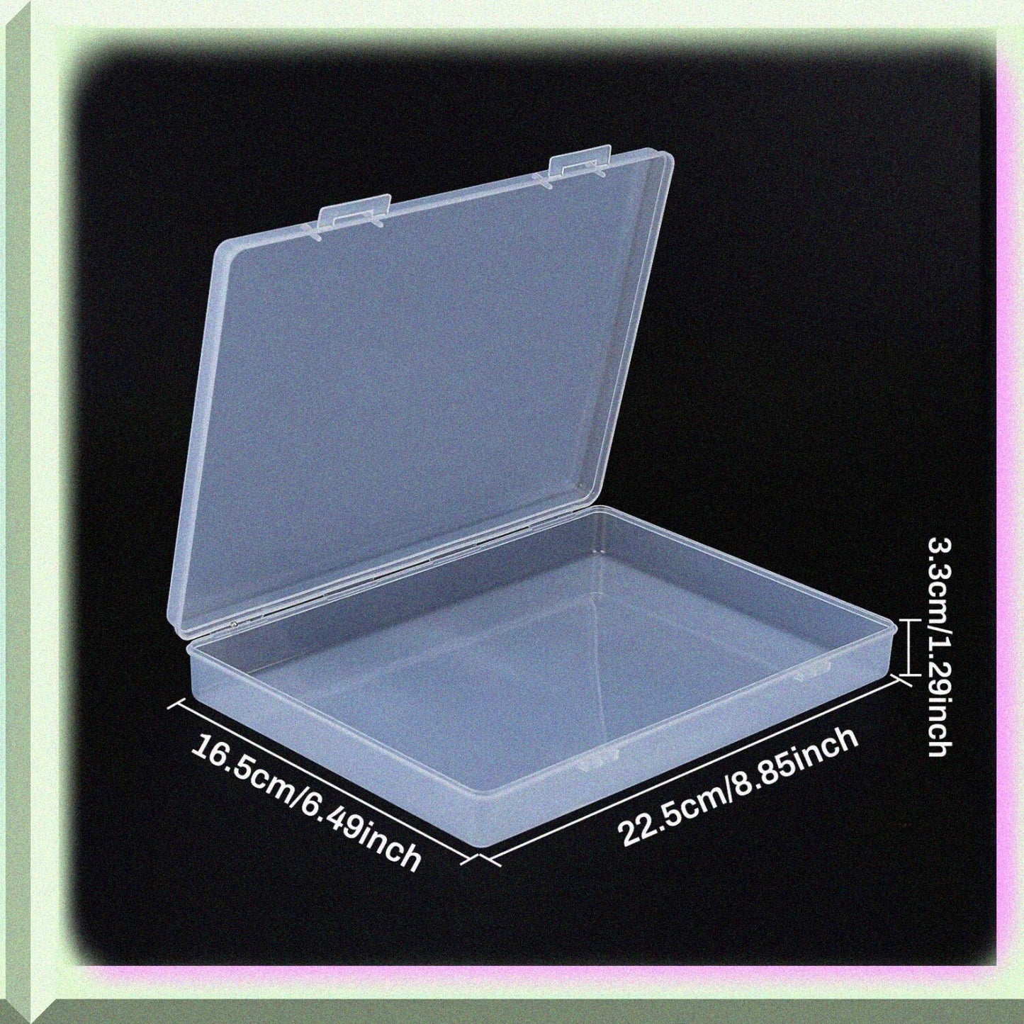 4 Pack Large Rectangle Clear Plastic Storage Containers