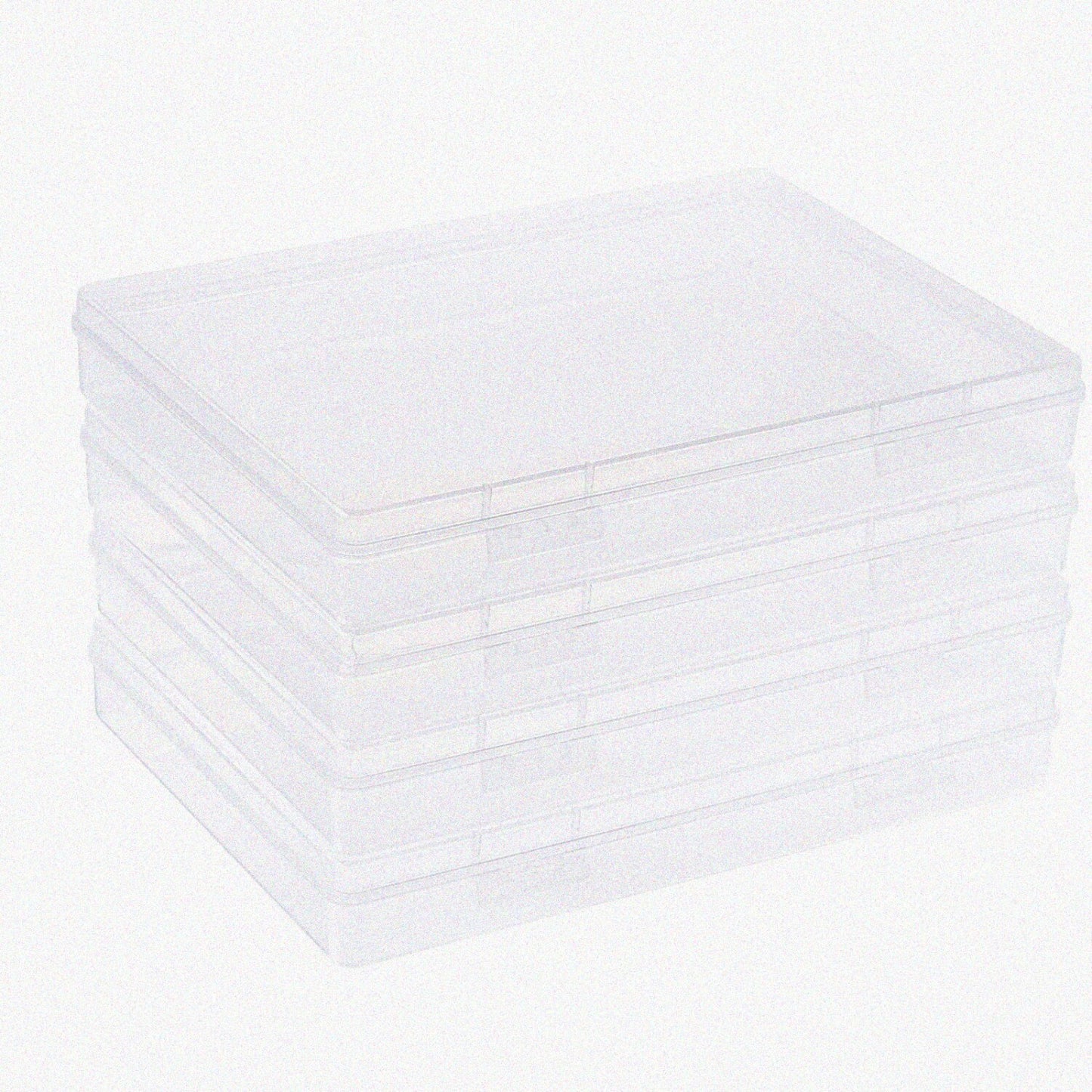 4 Pack Large Rectangle Clear Plastic Storage Containers