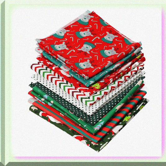 10 Pieces Multi-Color Cotton Fabric Squares 20x20 Inches